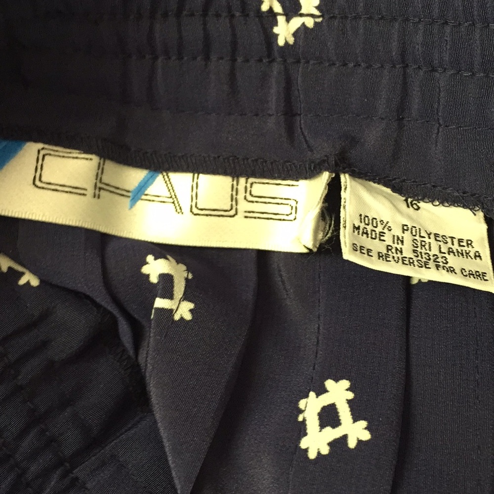 Chaus Navy Blue & White Women’s Top & Skirt Sz 16 - Picture 6 of 6
